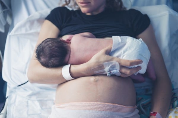 new mother breastfeeding