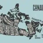 map canada poster provinces territories blackwhite