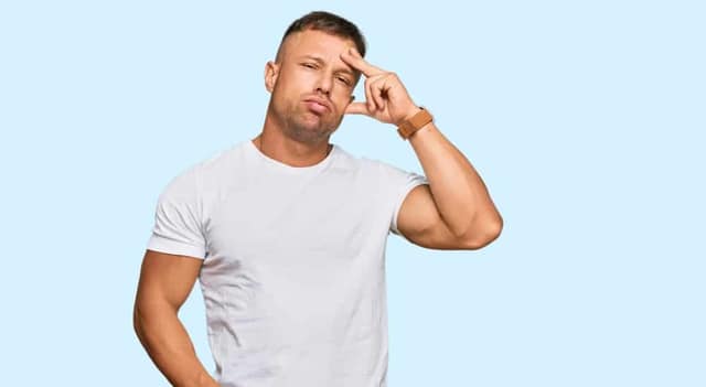 handsome muscle man wearing casual white