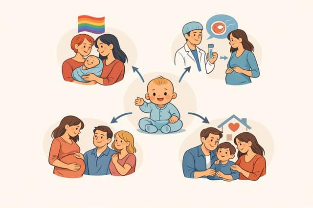 Modern Paths to Parenthood – Co-parenting options same-sex couples, fertility treatments, surrogate mothers, and platonic parenting partnerships