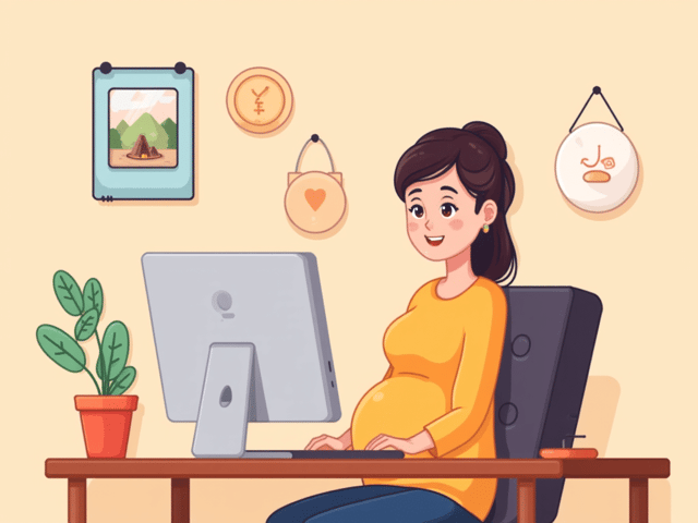 Pregnant Dating Sites: a picture of a pregnant dating site with a pregnant woman in front of a computer