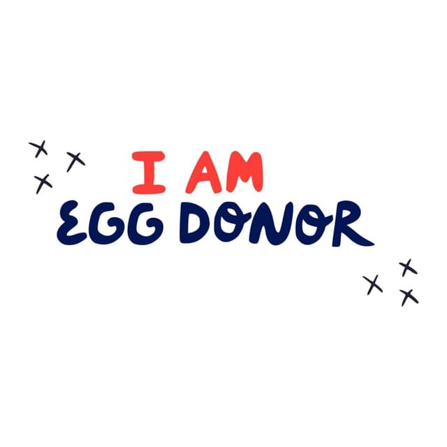 Find an Egg Donor – hand-drawn lettering illustration representing egg donation and fertility support