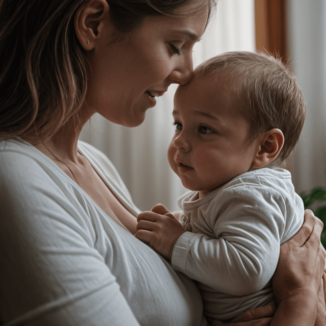 Loving Mother Holding Her Baby in a Tender Moment