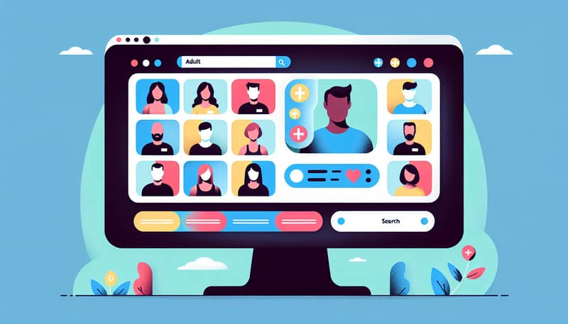 Illustration of a computer screen showing access options for viewing adult sperm donor pictures at a sperm bank website
