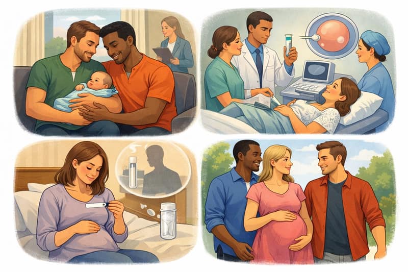 Co-parenting conception options IVF treatment, home insemination, surrogacy, and platonic parenting arrangements