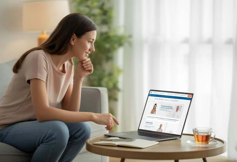 Want a Baby But Single woman searching online for fertility and parenting options