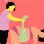 illustration doula helping woman give birth
