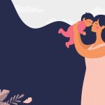 Beautiful Young Mother Holds A Baby. The Concept Of Family